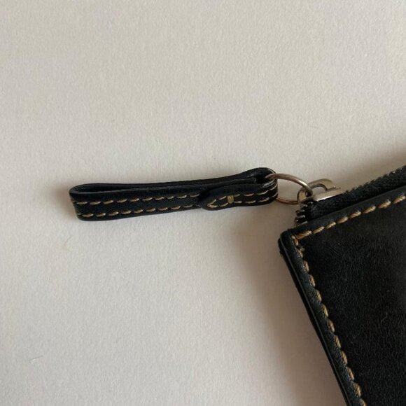 🆕 Coach Vintage Black Leather Key, Card, & Coin Wallet - Picture 10 of 11